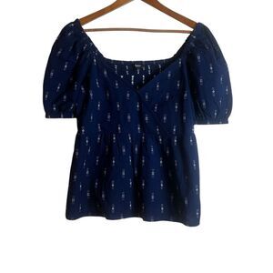 Madewell 100% cotton embroidered blouse. Size medium